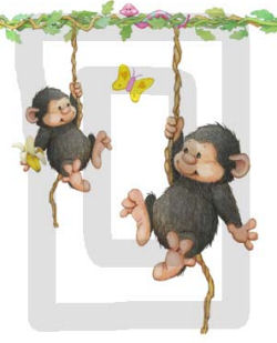 Monkey Wall Decals Stickers Nursery Decorations