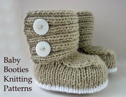 Free Cuffed Baby Booties Knitting Pattern