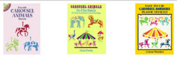 Carousel horse circus wall stencil patterns