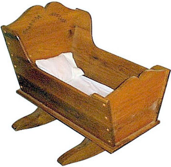 antique wooden baby cradle
