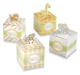 Baby jungle animal theme baby shower favor boxes