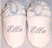 soft leather soled personalized baby infant crib shoes booties girls