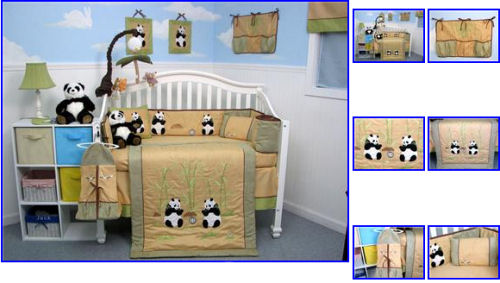 panda crib bedding set