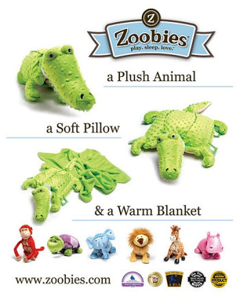 Zoobies Baby Croc Blanket Pet