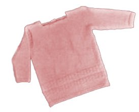 Free baby knitting pattern pullover sweater knit sweater with pearl button closures in pink for a girl
