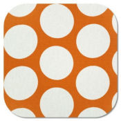 orange and white polka dot dots nursery baby fabric