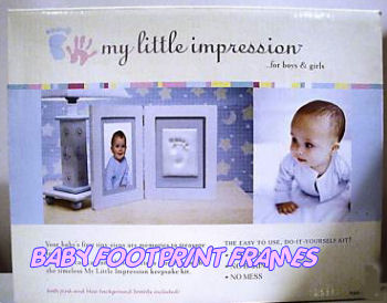 baby boy girl baby footprint frame kit 