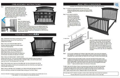 Baby S Dream Eternity Crib Instructions