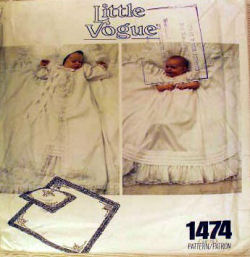 little vogue vintage christening gown sewing pattern