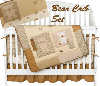 Eddie Bauer Teddy Bear Crib Set