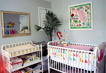 Evelyn's Florida nursery theme with touches of pink and vintage style