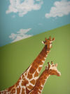 baby giraffe zoo animal noahs ark jungle theme nursery wall children's baby murals painting themes themed painting technique decorations decorated painted cloud ceiling 