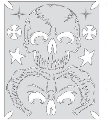 Gothic skull stencil designs