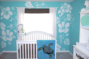 hawaiian crib bedding