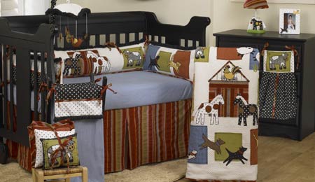 horse theme themed baby nursery crib bedding sets window valance decorations cowboy cowgirl vintage