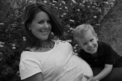 Maternity Photo with An Older Sibling, Will, her 4 year old before her third boy, Caleb's birth.