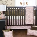 http://modern baby crib bedding contemporary nursery brown pink chocolate sets affordable cheap inexpensive