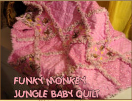 monkey baby quilt crib pattern panel block