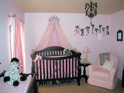 Pink And Black Princess Nursery