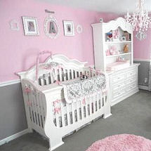 grey and pink baby room ideas