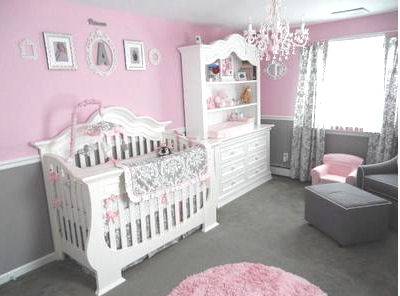 Pretty Pink And Gray Princess Nursery For Our Baby Girl