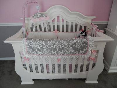 Pretty Pink And Gray Princess Nursery For Our Baby Girl