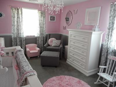 Pretty Pink And Gray Princess Nursery For Our Baby Girl