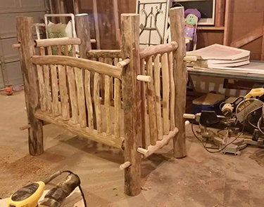 handmade wood crib