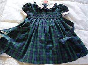 blue plaid christmas dress