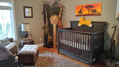 Sophisticated Jungle Baby Nursery Decorating Ideas