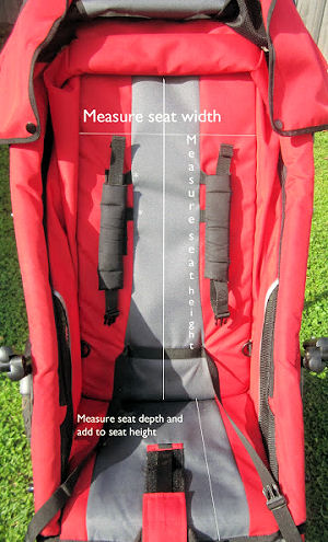 How to measure a baby stroller seat for a liner