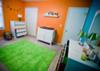 Colorful Bright and Bold Baby Nursery in Aqua Blue, Lime Green and Orange!